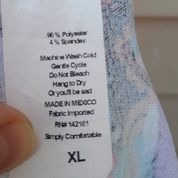 LuLaRoe Cassie Multicolor Paisley Print Pencil Skirt Stretch Purple Red - Picture 7 of 7